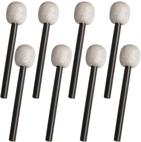 Fake Microphone, 8PCS Glitter Microphone, Plastic Pretend Microphone for Kids, 9 Inch Hollow Toy Microphone for Party Favors, Photo Prop Style 2, Toy Microphone