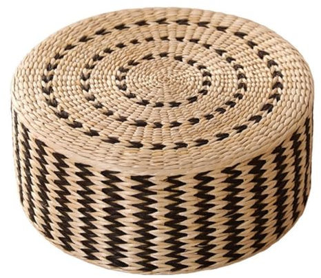 QDZC Handgewebt Runde Handgewebte Tatami-Kissenbodenkissen, Japanischer Stil Tatami Meditation Kissen Matten, Handgewebe Yoga Zen Meditation Kissen Für Tatami 45 * 10CM