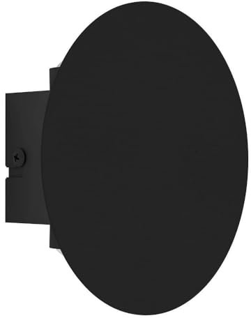 EGLO LED Wandleuchte innen Talamello, rechteckige Wandlampe mit indirekter Beleuchtung, Wandspot für Flur und Wohnzimmer, Metall in Schwarz, warmweiß, Ø 15 cm