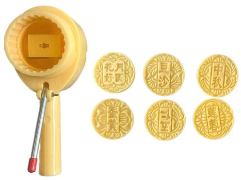 100g Mooncakes Mould With 6 Stamp Practical Hand Press Mooncakes Molds Beautiful Treat Making Molds For Festival