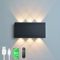 Akku Wandlampe, mit Fernbedienung Touch Control Schalter LED Magnetisch Akku Wandleuchte 5200mAh Kabellose Wandlampe 3 Modi Helligkeitsstufen, ideal für Loft Flur Schlafzimmer (Schwarz)
