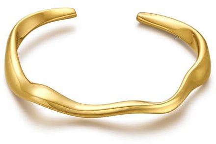 CASSIECA Gold Armbänder für Damen Einstellbare Gold Manschette Armreif Armband Gold Chunky Offene Armbänder 316L Edelstahl 14K Gold Damenschmuck Weihnachten Geburtstag Geschenke mit Box