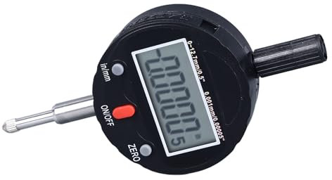 Digitale Messuhr, Aluminiumlegierung, 0,00005 Zoll 0,001 Mm Auflösung, Staubdichte Sonde, Leicht, 0 12,7 Mm Messbereich, CR2032-Batterie, für 3D-Drucker-Werkstatt