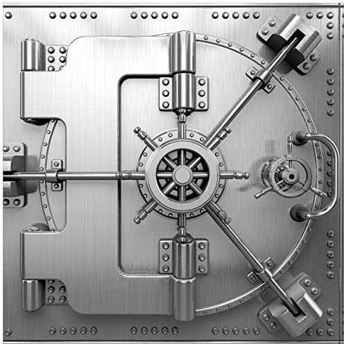 Wallario Sticker/Aufkleber für Kühlschrank/Geschirrspüler/Küchenschränke, Selbstklebende Folie - 60 x 60 cm, Motiv: Tresortür mit Öffnungsmechanismus