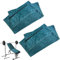 EVDZNA Sporthandtuch, 2 Stück 120 x 50 cm Fitness Handtuch mit Reißverschluss für Frauen, Herren Fitnesshandtuch, Yoga Handtuch, für Sportliche Aktivitäten, Blau