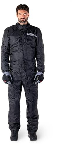 Alpinestars Tuta antipioggia Hurricane Rain V2 Suit, colore nero, M