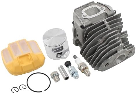 Kolben Zylinder Satz 43mm mit Kolbenring Kolbenbolzen Dekompressionsventil Zündkerze Luftfilter Kolbenclip für Husqvarna 545 XP 550 XP 545XP 550XP für Jonsered CS 2252 CS2253 Kettensäge Motorsäge