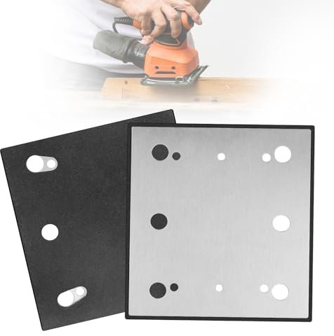 MOGRQAP Plato de lijado cuadrado para Makita BO4556 placa de lijado 1/4 compatible con Makita 158324-9-SPD17 BO4556 BO4557 BO4558 BO4565