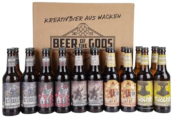 WACKEN BRAUEREI - GÖTTERGABE CRAFTIG - Craft Beer 20 x 0,33l versch. Sorten | Beer of The Gods, Viking Craftbeer Set, Gift for Men, Wikinger Kraft Bier, Geschenk für Männer, Party, Festival, Heavy Metal