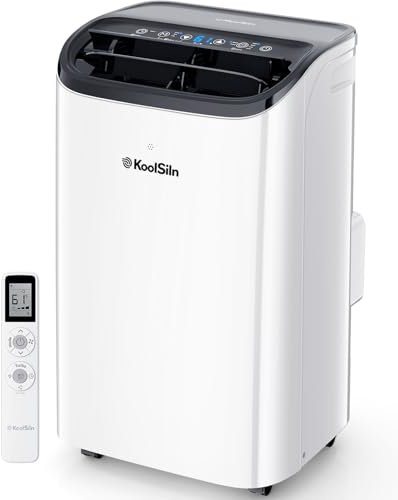 Portable Air Conditioner 14,000 BTU Cools Up to 700 Square Feet, Low Noise Portable AC Unit with Remote Control for Large Bedrooms, Office, Garage, White