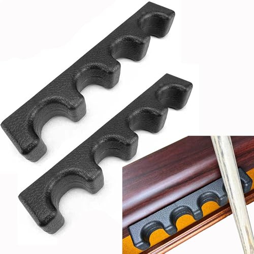 OHYER Billard Queue Halter Rutschfester Queue-Rest Stick Halter Billiard Zubehoer für Cue Billard-Ausrüstungsständer tragbarer Queueständer Für Billardräume und Clubs (schwarz, 160 * 27 * 25mm-2)