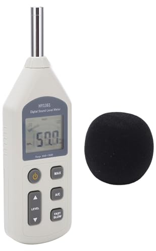 LCD Digital Audio Decibel Meter HY-1361 Sound Noise Level Meter Handheld DB USB Decibel Monitor Noise Recorder Analog Output 30-130dBA 35-130dBC with Frequency Response