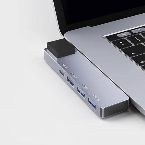 5-in-1 USB Hub with 65W Power Delivery, 3 USB3.0,1Gbps Ethernet, USB Ports for MacBook Air, iPad Pro, XPS, and More