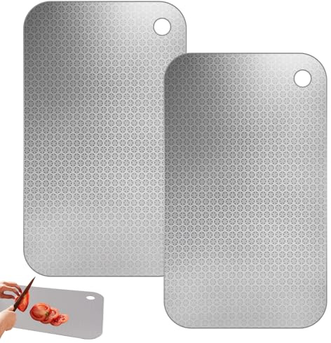 2 Piezas Tabla de Cortar de Titanio 23.5x14.5 cm Titanium Cutting Board