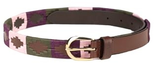 Rydale Leather Polo Belt Unisex Trouser Belt Mens, Ladies Equestrian Country Embroidered Accessory