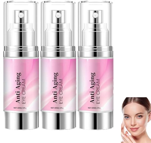 Firming Eye Cream for Dark Circles and Puffiness Eye, Deeply Hydration, Firming & Anti-Aging, Smooths Fine Lines & Wrinkle, Lifting and Tightening, Eyes Bags Remover, Eye Serum (3pcs)