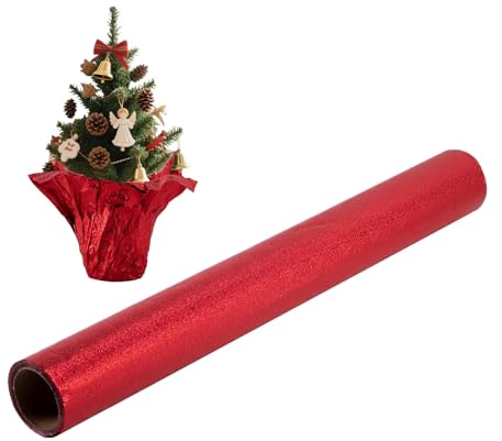Foil Covers for Plant Pots | 9.14 Metres Golden Gift Wrap for Bouquets | Golden Wraps for Flower Pots - For Christmas, Birthday, Shipping, Packaging, Crafts,