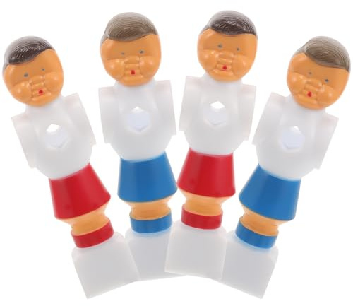 TEMPNAP Tischfußballzubehör 4 Stück aus PVC, Tischfußballspieler Statue | Tischkicker Erwachsene, Tischfußball Spielerpuppen, Fußballerfiguren