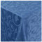 Tischdecke Damast Stoff Barock Tulpen Tischtuch Bügelarm rund 220 cm in Blau mit umgenähtem Rand Premium Qualität