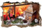 Stil.Zeit weihnachtlich dekoriertes Fensterbrett Wanddurchbruch im 3D-Look, Wand- oder Türaufkleber Format: 62x42cm, Wandsticker, Wandtattoo, Wanddekoration