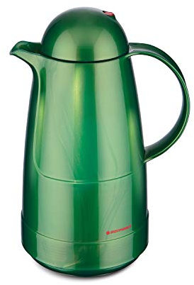ROTPUNKT Isolierkanne 210 Christine 1,0 l | Zweifunktions-Drehverschluss | BPA-frei - gesundes Trinken | Made in Germany | Warm + Kalthaltung | Glaseinsatz | Shiny Jade