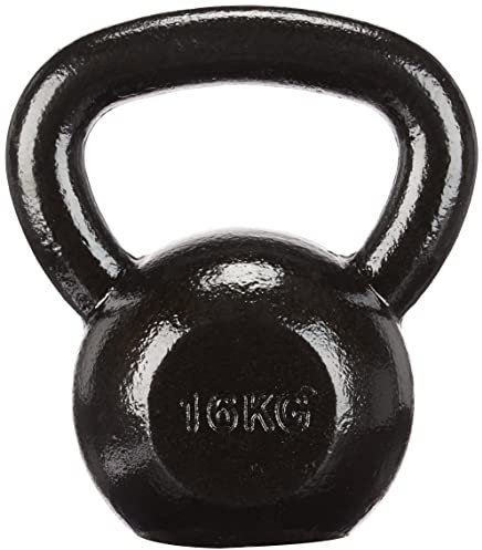 Amazon Basics Kugelhantel aus Gusseisen, 16 kg, Schwarz