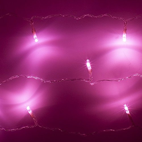 Battery Operated Fairy Lights with 10 Pink LEDs by eBuzz (Pink)