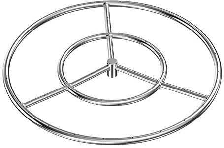 Skyflame 61 cm runder Feuerschalen-Brennerring, 304 Edelstahl