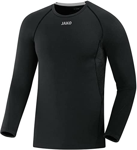 JAKO Herren Longsleeve Compression 2.0, Schwarz, XS