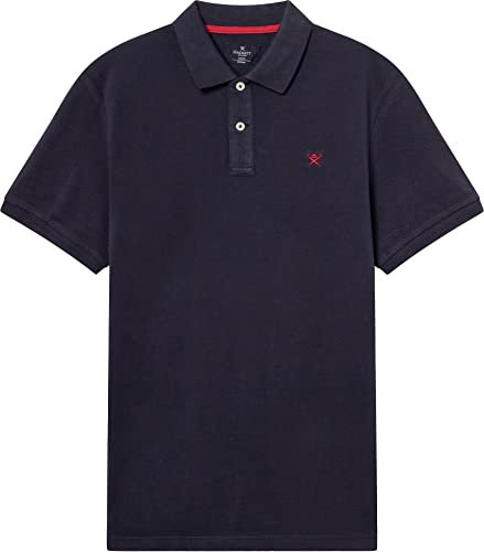 HACKETT LONDON Herren Slim Fit Logo Polo Shirt, Blue (Navy), XXL