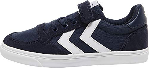 Hummel Unisex Kinder Slimmer Stadil Low Jr Sneaker, Dress Blues, 32 EU