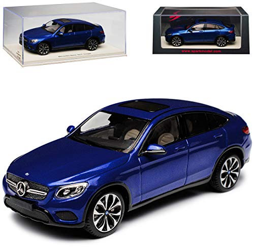 Spark Mercedes-Benz GLC Coupe X253 SUV Brilliant Blau Metallic Ab 2015 1/43 Modell Auto