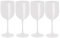 noTrash2003 4er Set Trinkkelch aus Kunststoff für Sekt, Wein und Champagner od. Longdrinks in versch. Farbkombinationen für Events und Feiern (Weiß)