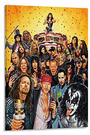 KEMS Rock and Roll Legends Poster, dekoratives Gemälde, Leinwand, Wandkunst, Wohnzimmer, Poster, Schlafzimmer, Gemälde, 60 x 90 cm