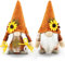 Godeufe 2 Stück Herbst Wichtel Plüsch Thanksgiving Dekoration Zuhause Urlaub Handgefertigt Sonnenblume Elf Statue Tomte Bauernhaus Urlaub Küche Gestuftes Tablett Party-Dekorationen