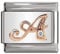 Italian Charms Rose Gold Letter A-Z Charm Link fits all 9mm Bracelet - UK stock (Letter A)