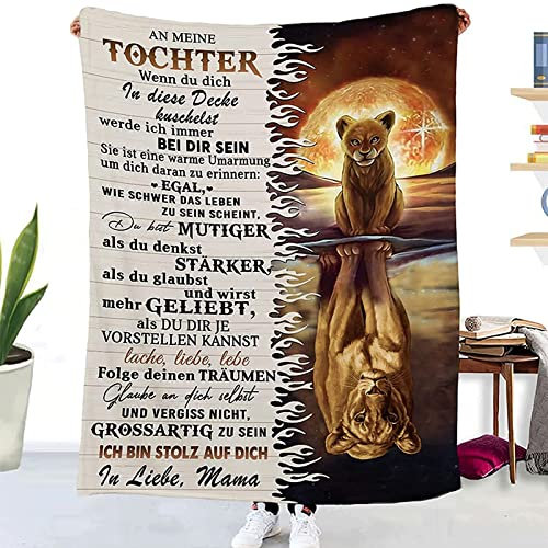 TDDKFB Kuscheldecke Flauschige Personalisierte Decke Geschenke An Meine Tochter,Mutter Für Tochter Luftpost Positiv Ermutigen Decke,Super Weiche Decke Flanell eeignet Für Sofa Reisen