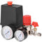 Air Compressor Pressure Valve Switch,Small Air Compressor Pressure Switch Control Valve Regulator with Gauges