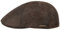 Stetson Texas Leder (Pigskin) Schiebermütze Herren - Ledermütze mit Baumwollfutter - Schirmmütze (Schirmlänge ca. 4.6 cm) - Flatcap aus Leder - Flat Cap Sommer/Winter Dunkelbraun XL (60-61 cm)