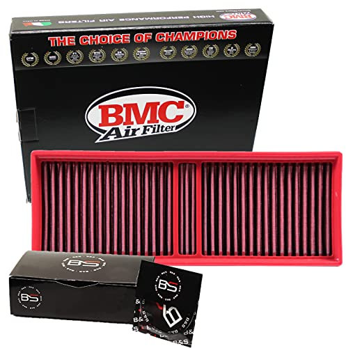 B&S Kit Filtro Aria Sportivo Aspirazione Rigenerabile Lavabile FB939/20 con Profumatore Interni