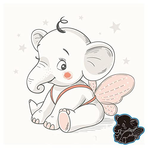 GIVBRO Elefant Stanzformen Tiere Stanzschablone Scrapbooking DIY Prägeschablone Werkzeug für Kartenherstellung (#B)