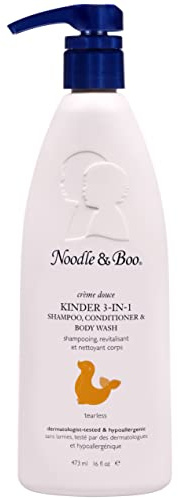 Noodle & Boo Kinder 3-in-1 Shampoo, Conditioner & Body Wash for Baby, 16 Fl Oz.