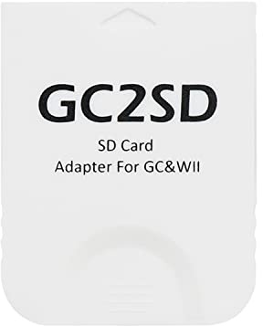 AreMe GC2SD - Adaptador de tarjeta micro SD para consola Wii Gamecube (blanco)