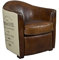 Design Clubsessel Kendal Leder Vintage Cigar Jute