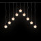 The Christmas Workshop Curtain Lights/Indoor/Outdoor Christmas Decorations/Warm White / 2m Festive String Lights/Battery Operated (3D Star Curtain Lights)