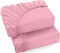 Utopia Bedding - 2er Set Spannbettlaken 90x190cm - Rosa - Gebürstete Mikrofaser Spannbetttuch - 35 cm Tiefe Tasche