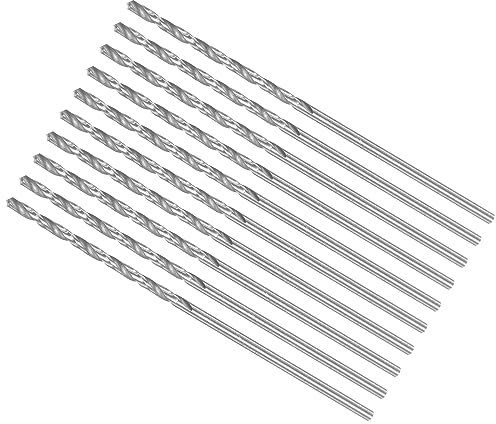CoCud Micro Taladro Brocas, 1,25mm Diámetro 46mm Total Longitud, 6542 Alta Velocidad Acero Totalmente Rectificado Brocas Helicoidales - para Cobre Metal Madera, 10uds