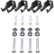 NRG Traditional Cast Iron Style Double Column Anthracite Radiator Brackets Bathroom Fitting Kit
