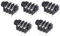 5Pcs 6.35mm Stereo Jack Sockets, Plastic 6P Microphone Connector Pickup Jack Socket with Nuts And Washers for Replacement (Forward)