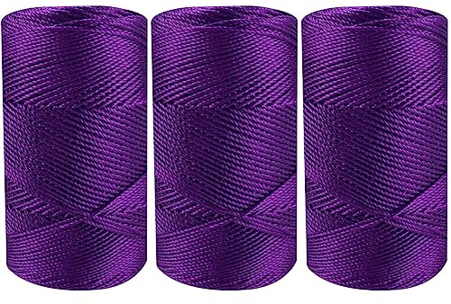 3Roll Corde Macramé, Cordon De Fil d'art D'Été Glace Lin Soie Tricot À La | Main Léger Corps Fil Tricoté Au Crochet Fils pour DIY Sac À Main Sac À Main Panier Hat 100g/3.53ounces/Rouleau